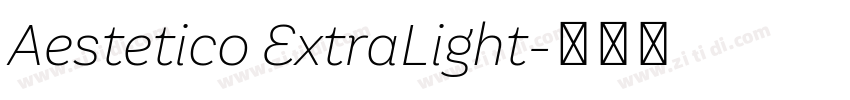 Aestetico ExtraLight字体转换